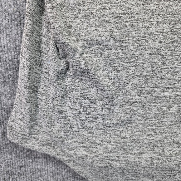 Mens Heather Gray Short Sleeve Casual‎ Raglan Tee Shirt Top - Picture 3 of 5